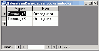 На этот раз найдено несколько повторяющихся записей