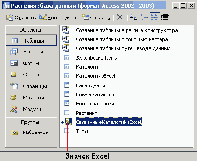 Связанный источник данных обрабатывается Access как файл Excel